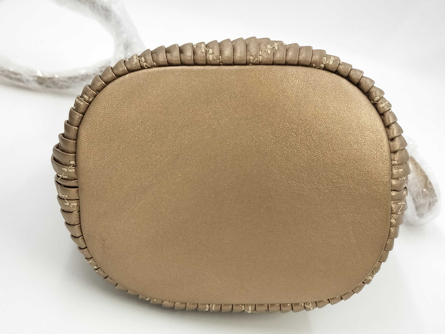 CHANEL CHANEL BAG CHEVRON BUCKET DRAWSTRING NO. 25 W/CARD METALLIC GOLD CROSSBODY 25171470 Shoulder Bag