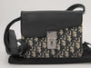 Dior Saddle Shoulder Bag, Oblique Canvas, Blue/Black, Silver Hardware, Dust Bag, Shoulder Bag