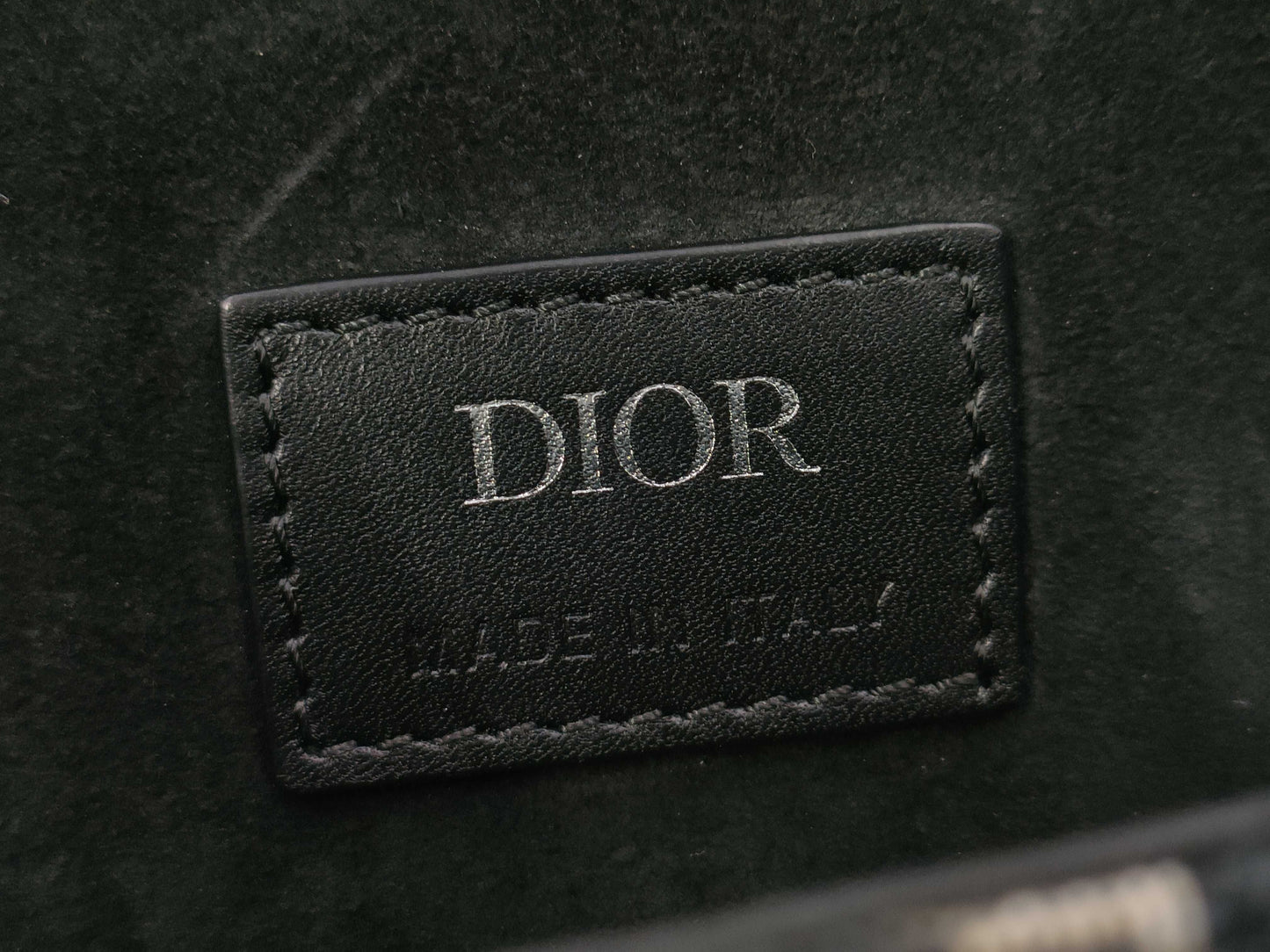 Dior Saddle Shoulder Bag, Oblique Canvas, Blue/Black, Silver Hardware, Dust Bag, Shoulder Bag