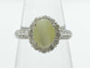 Chrysoberyl Cat's Eye 1.43ct D0.50ct PT900 4.9g Ring