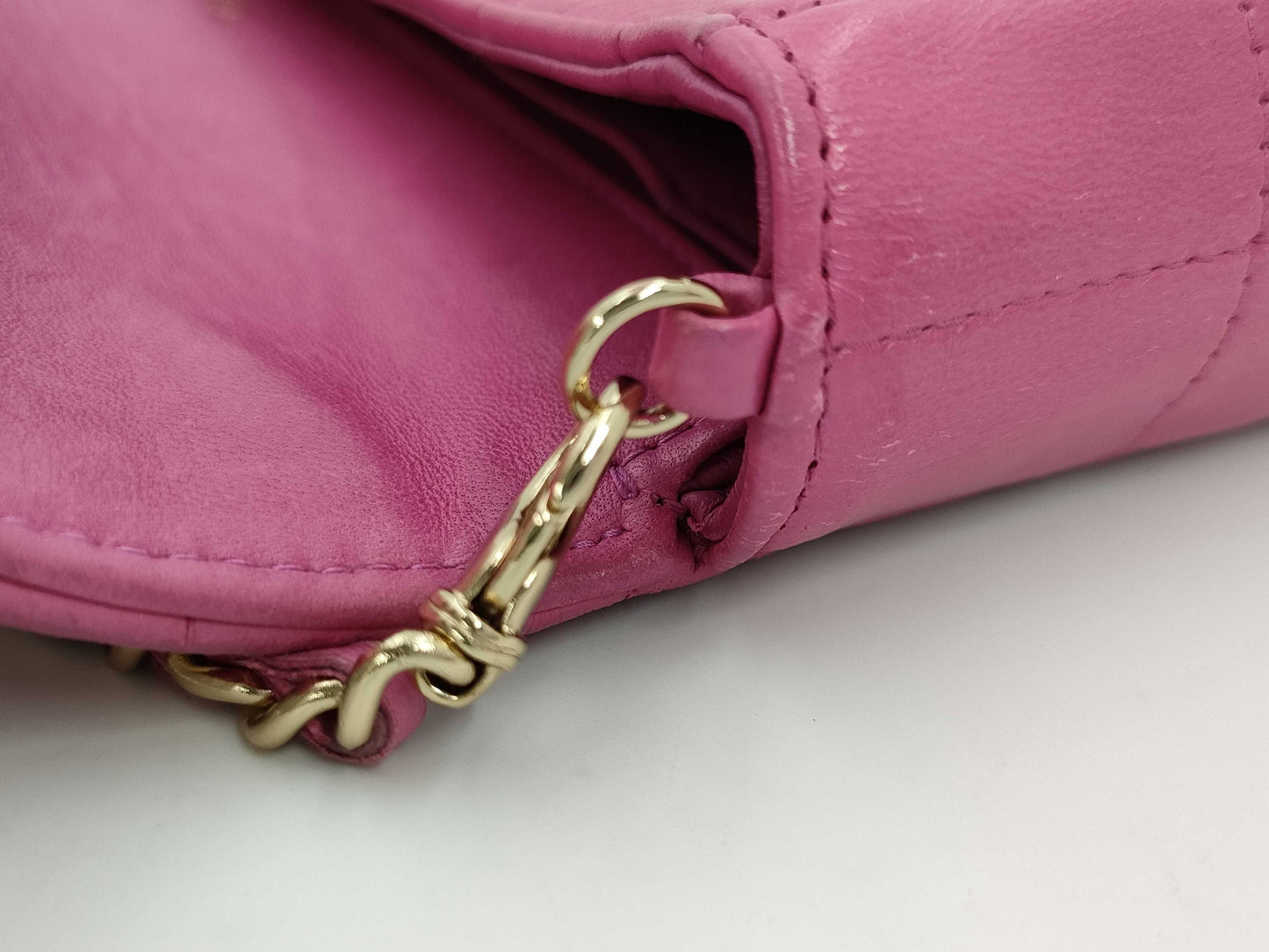 CHANEL Chocobar Chain Shoulder Bag with Turn Lock, Pink