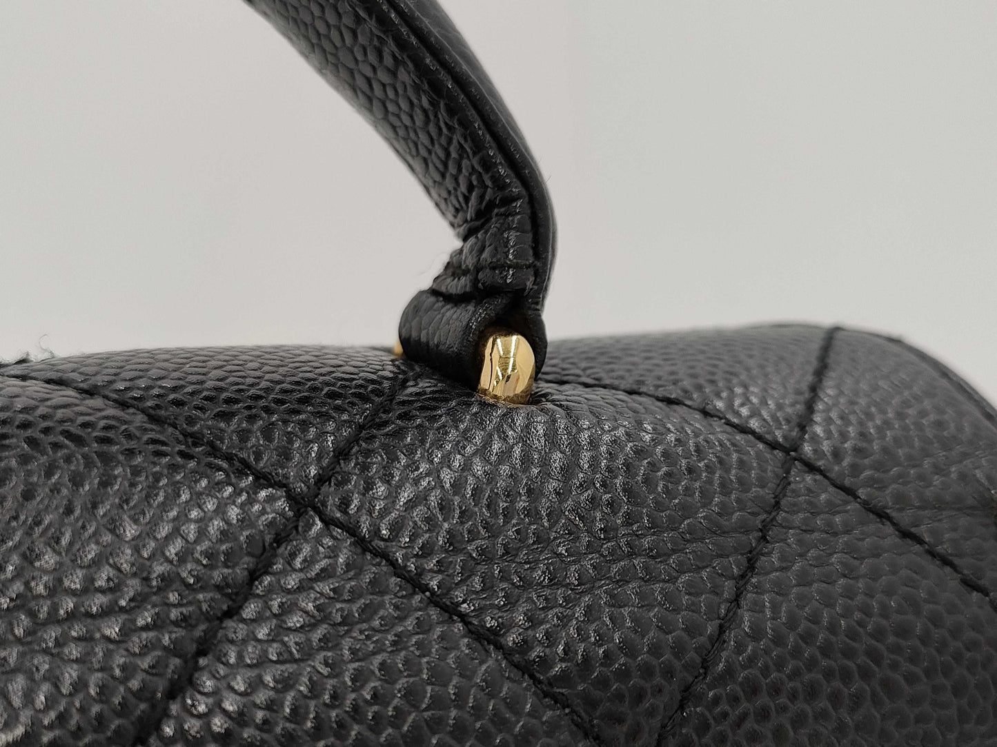CHANEL Caviar Skin Matelasse Handbag, No. 7