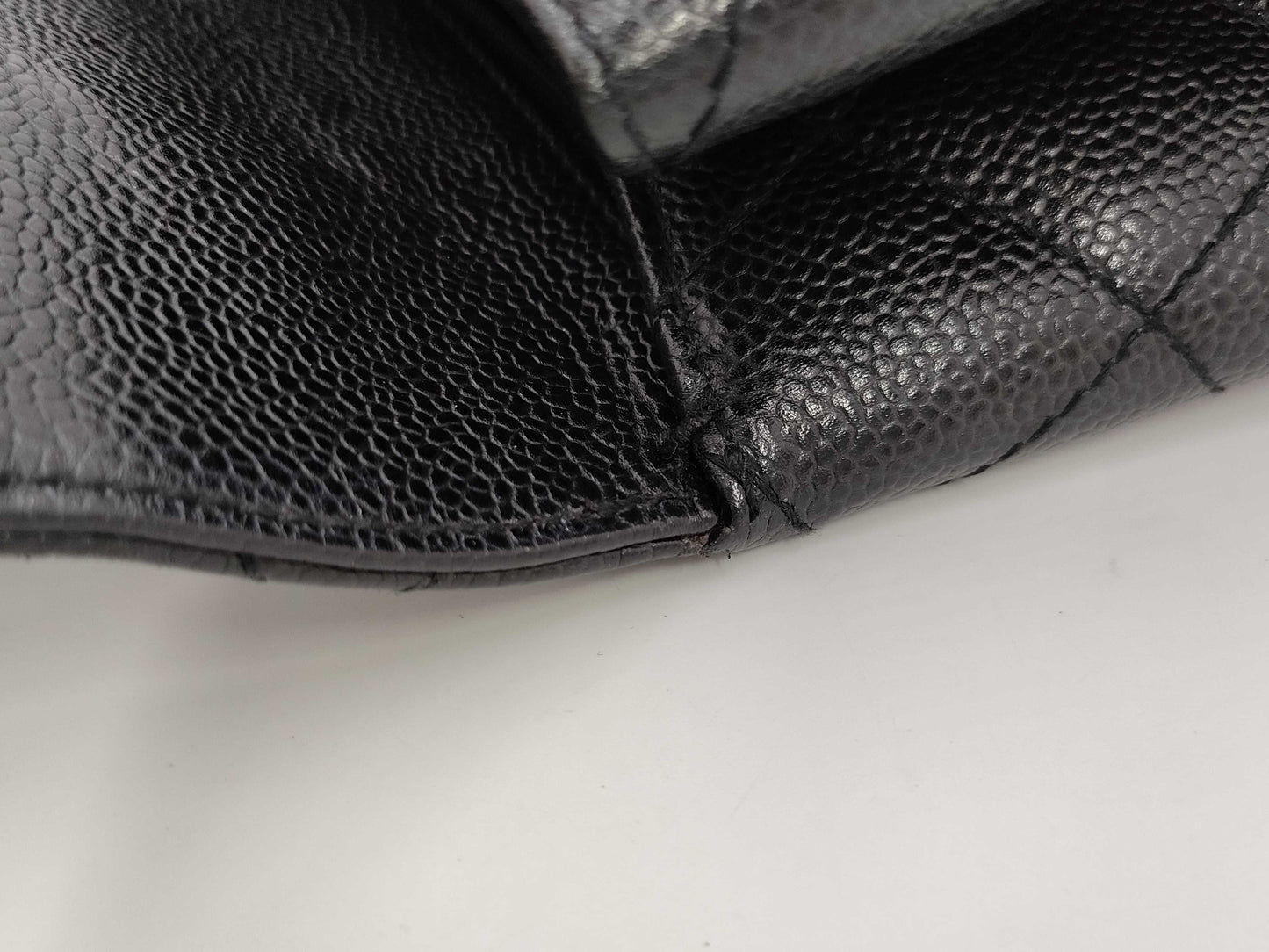 CHANEL Caviar Skin Matelasse Handbag, No. 7