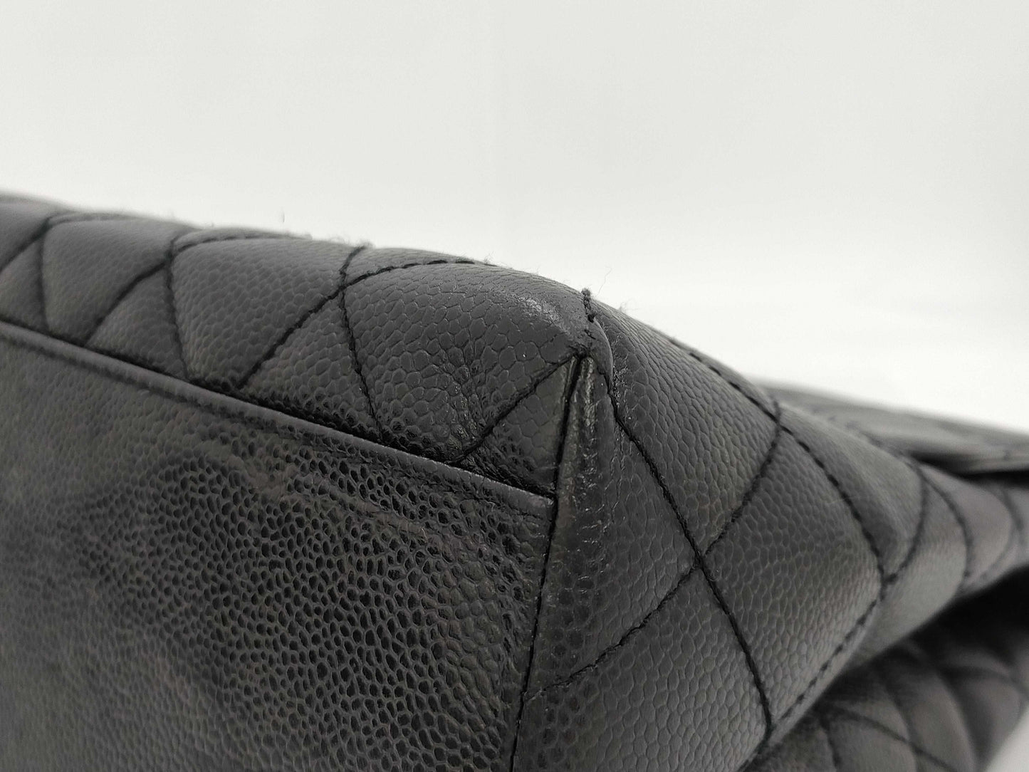 CHANEL Caviar Skin Matelasse Handbag, No. 7
