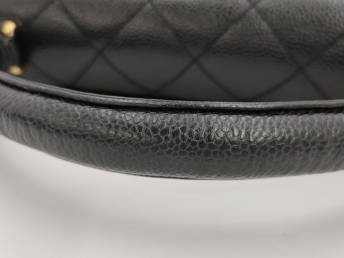 CHANEL Caviar Skin Matelasse Handbag, No. 7