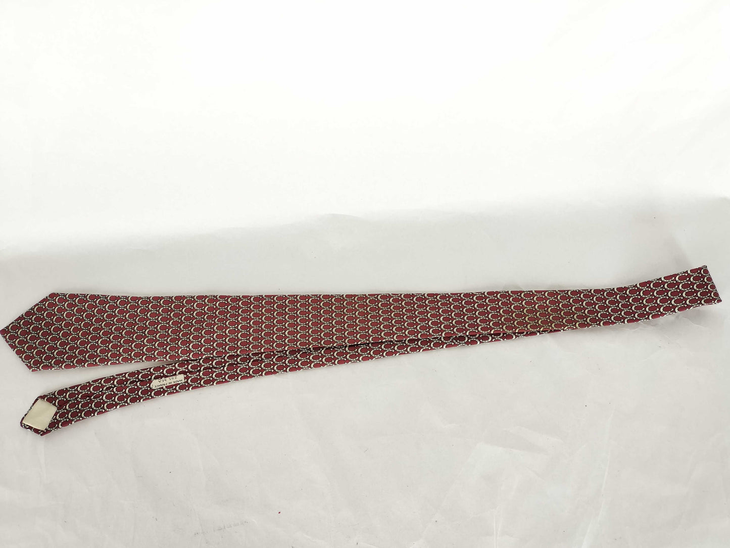 HERMES Horseshoe Ring Tie Bordeaux Other Accessories