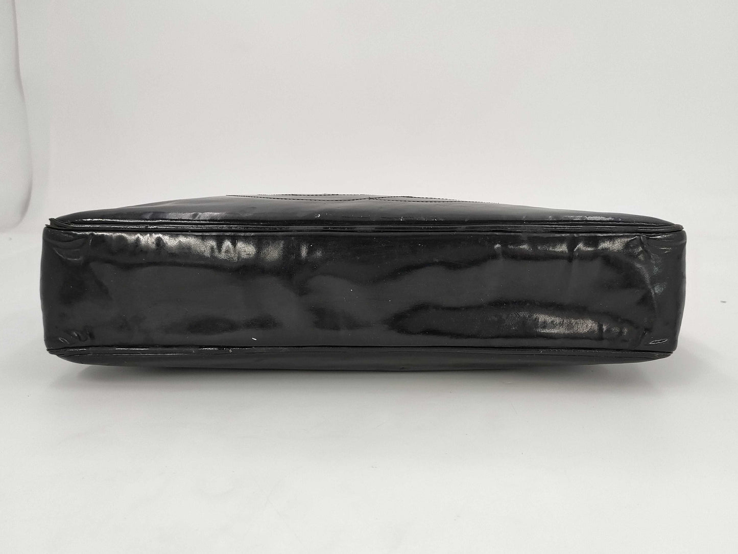 CHANEL Coco Mark Patent Leather Black Gold Hardware Tote Bag