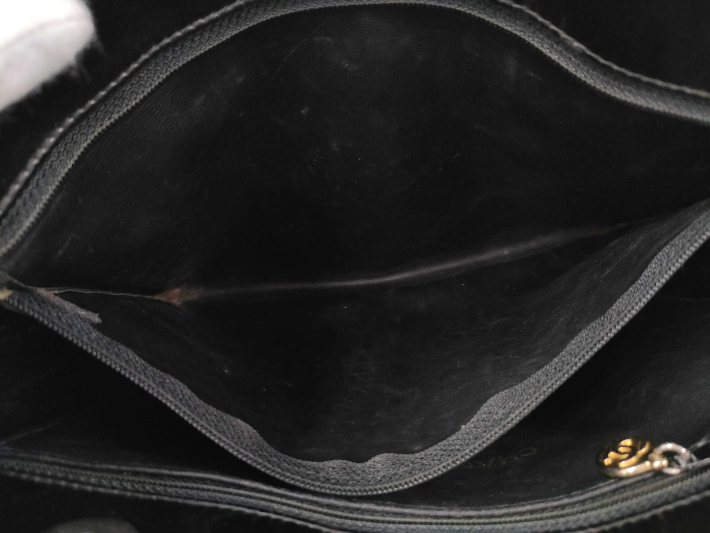 CHANEL Coco Mark Patent Leather Black Gold Hardware Tote Bag