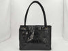 CHANEL Coco Mark Patent Leather Black Gold Hardware Tote Bag