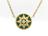 Rose Devan 1PD Malachite YG Au750 4.1g Necklace