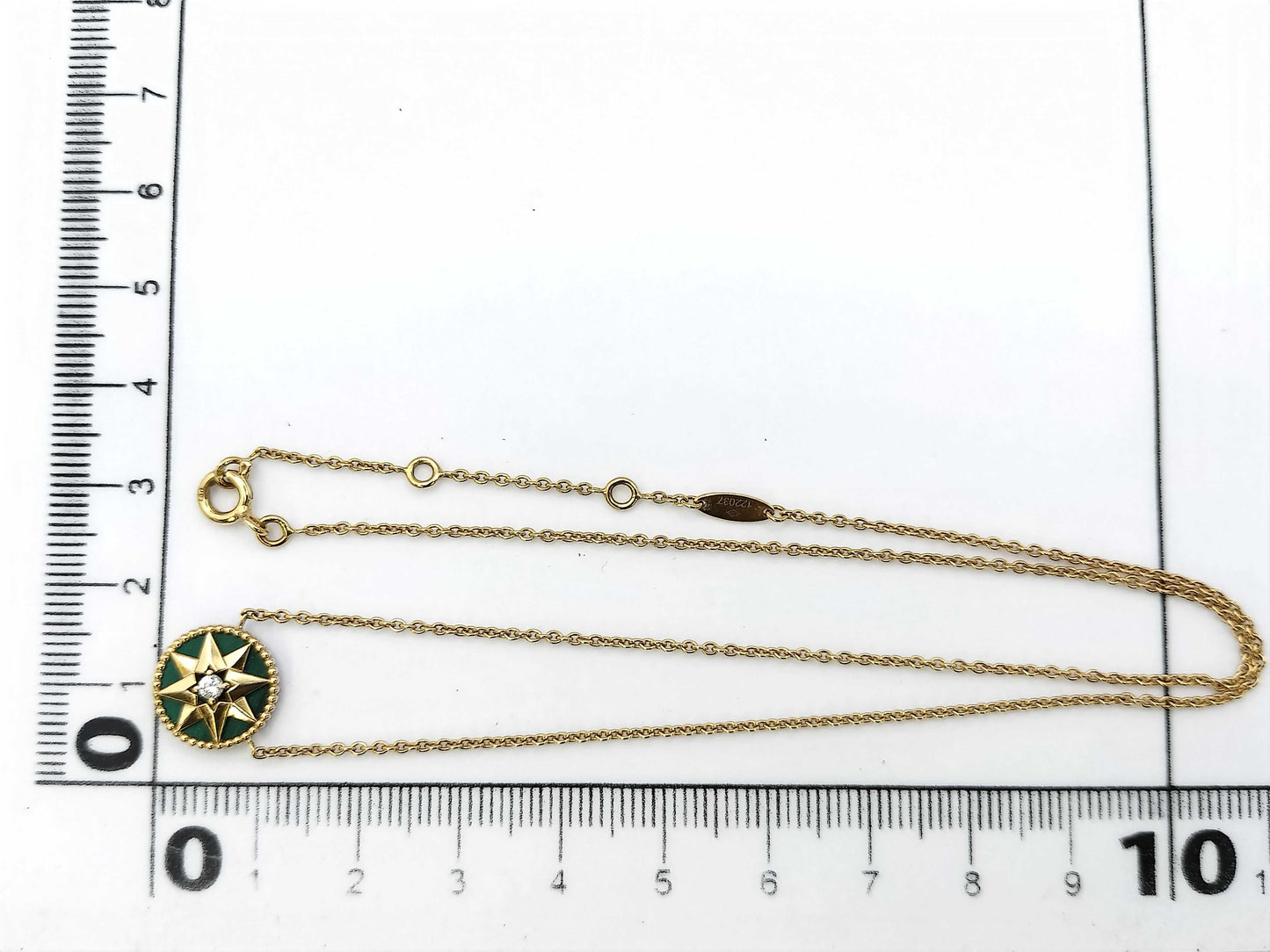 Rose Devan 1PD Malachite YG Au750 4.1g Necklace