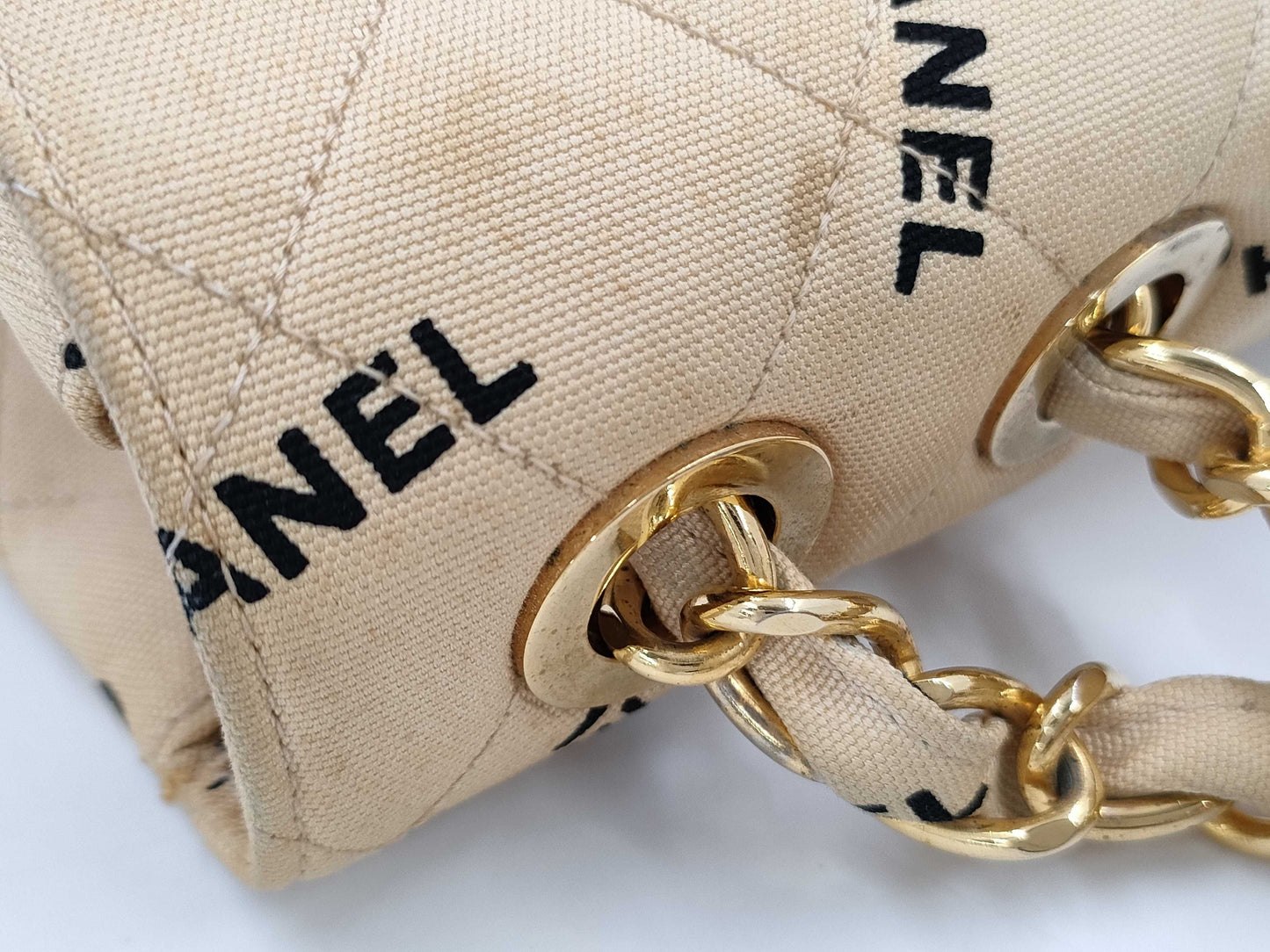 CHANEL Deca Matelasse Logo Shoulder Bag
