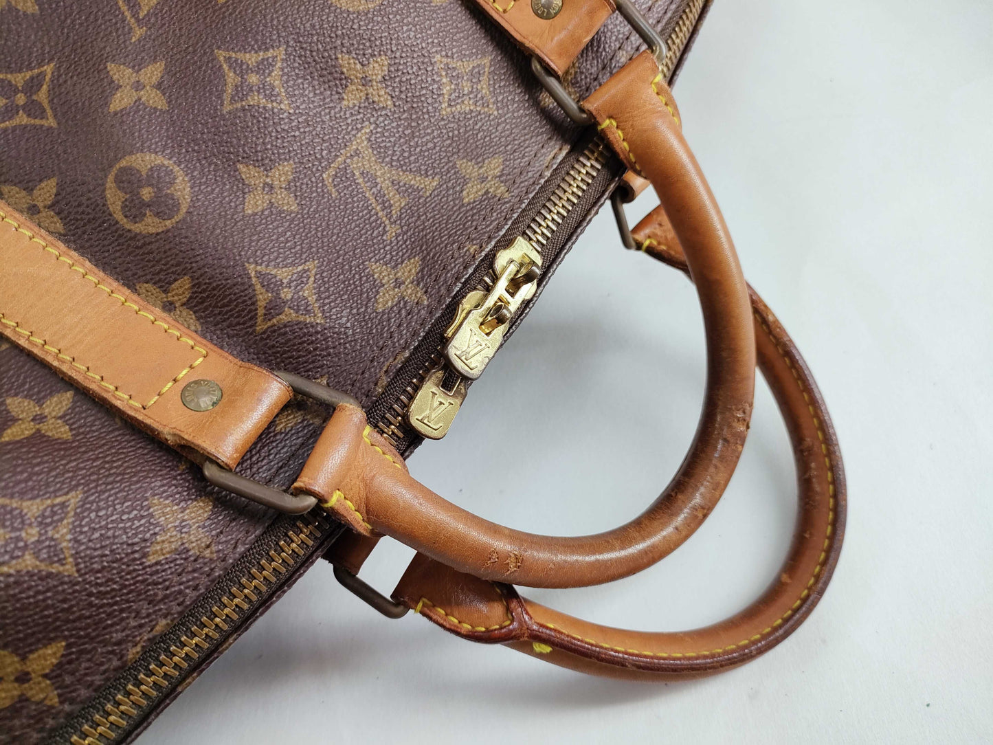 LOUIS VUITTON Monogram Keepall Bandouliere Boston Bag