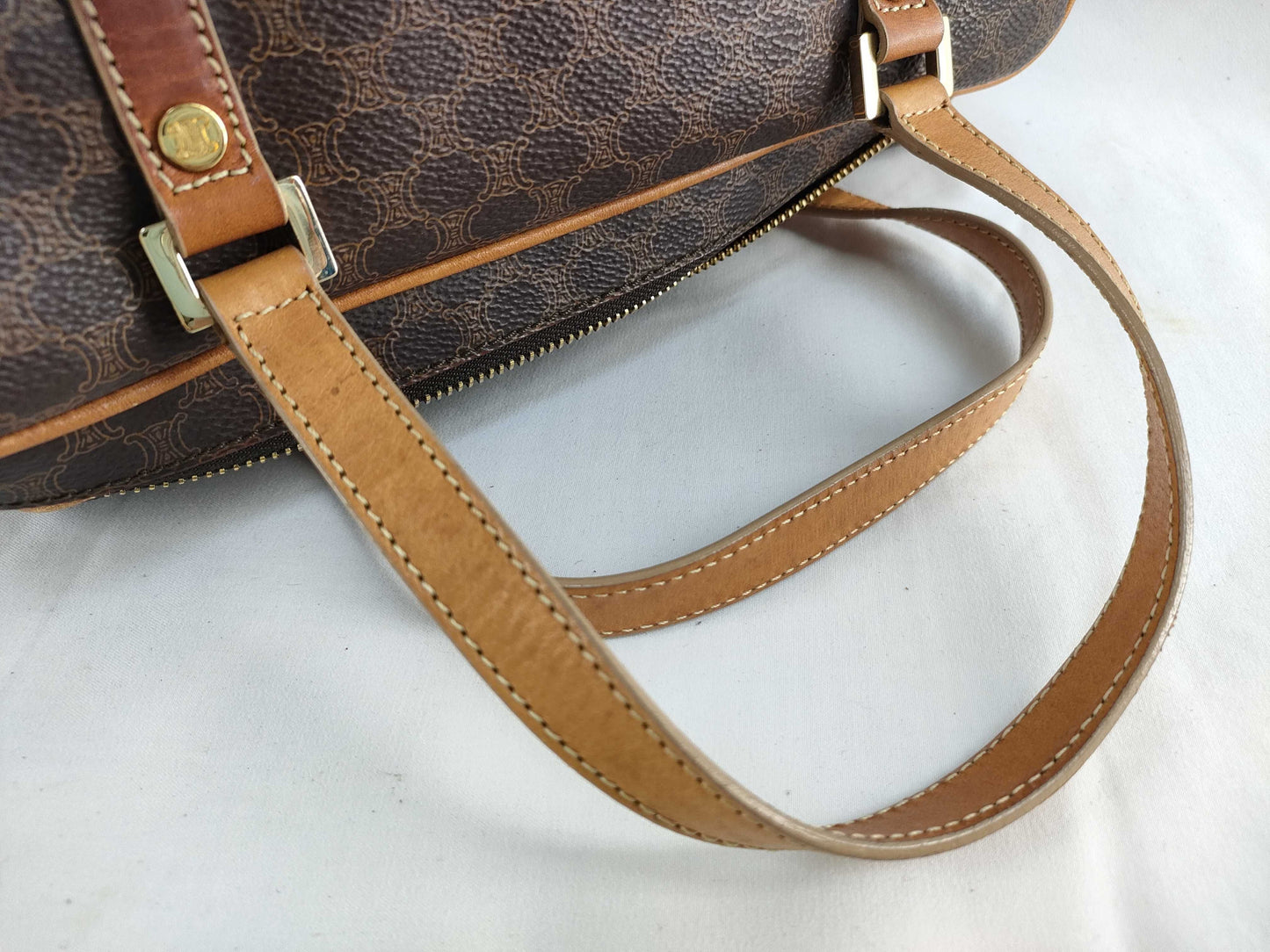 CELINE Macadam Mini Boston Bag Handbag Handbag