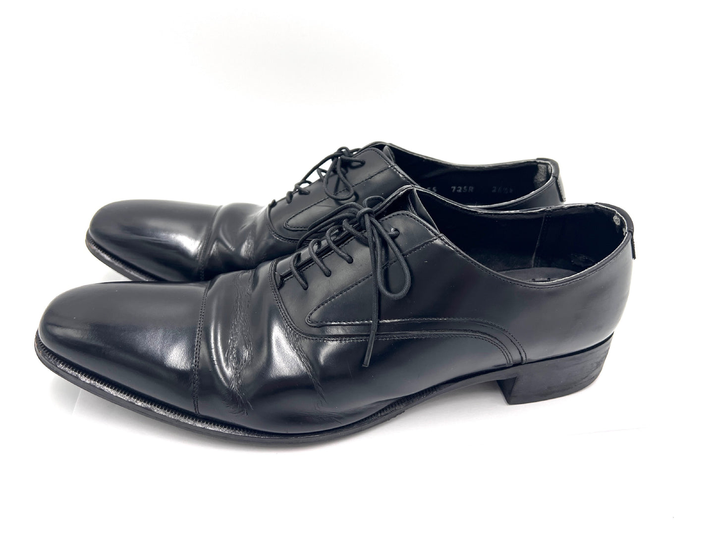 REGAL 725R Straight Tip Leather Black Size 26 1/2 Business Shoes