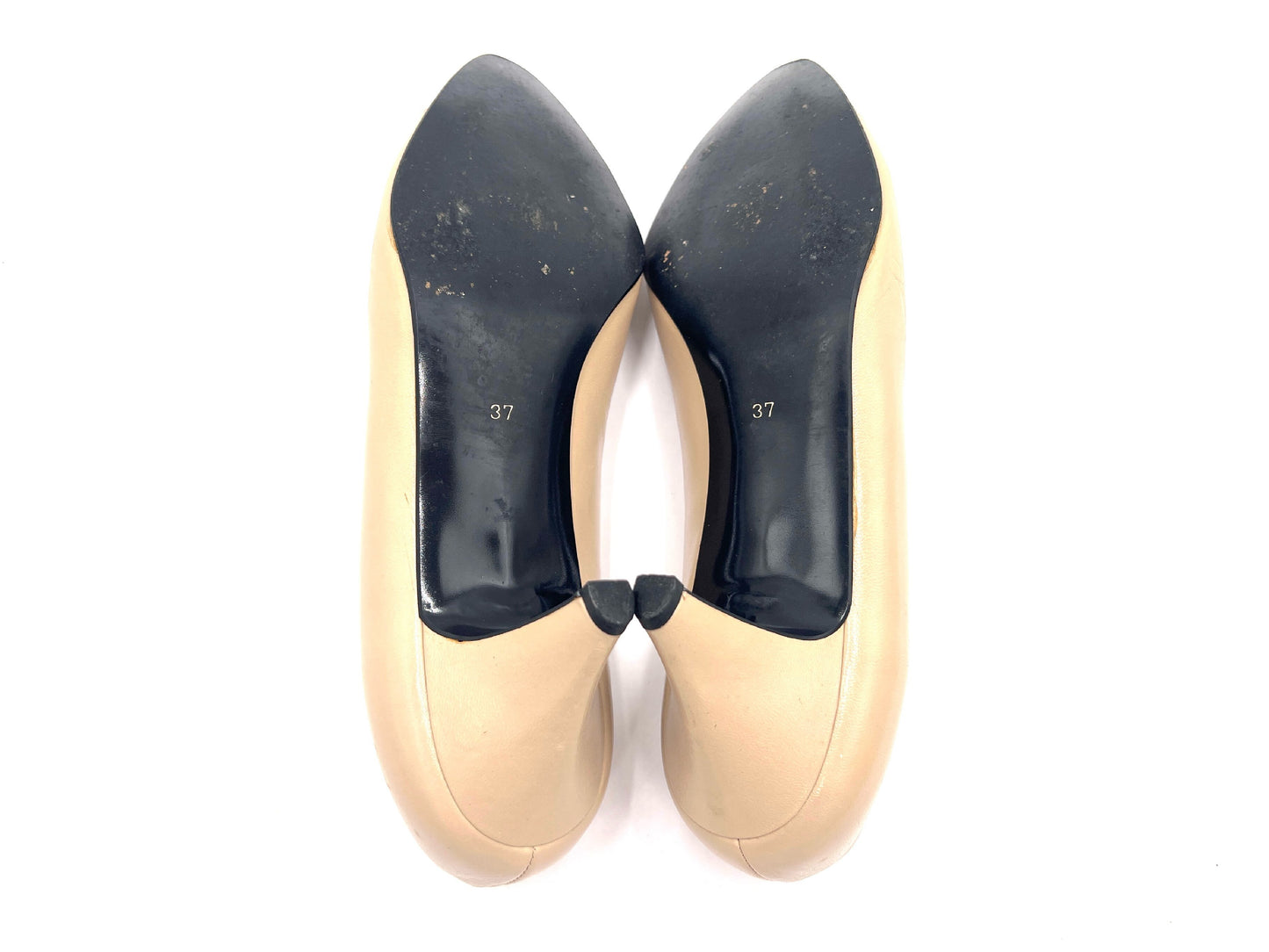 VALENTINO Valentino Garavani 58590 7 Cap Toe Pumps Black Beige Size 37