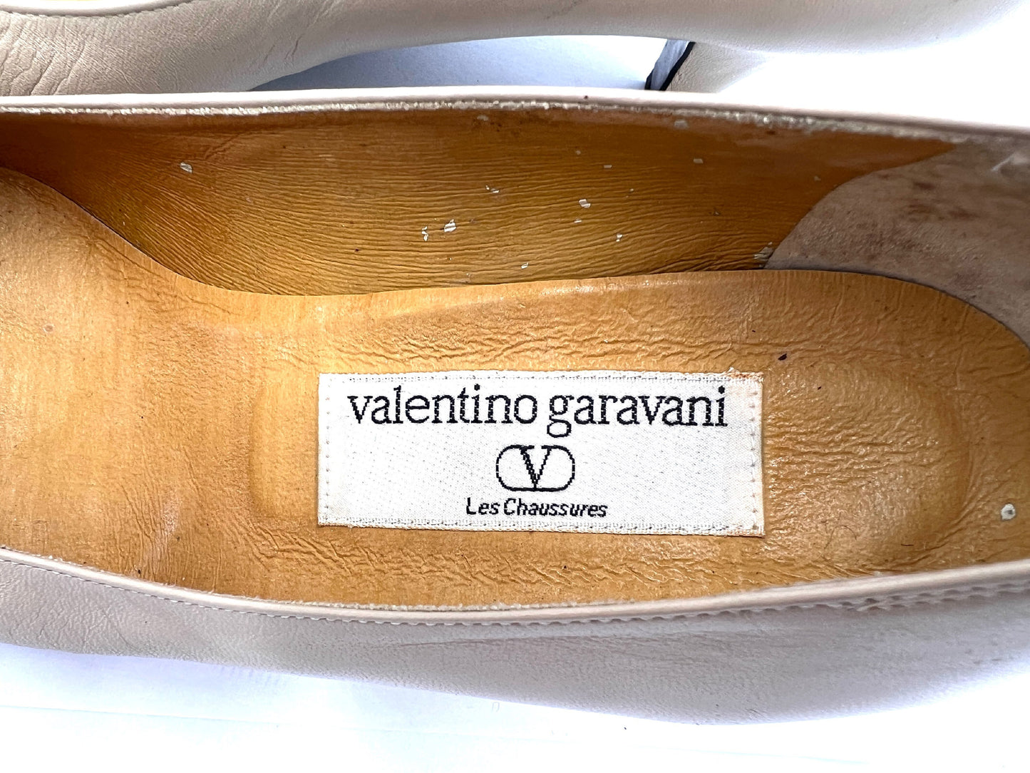 VALENTINO Valentino Garavani 58590 7 Cap Toe Pumps Black Beige Size 37