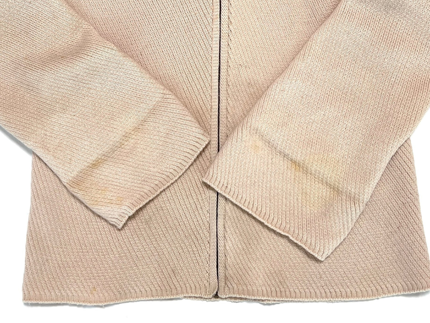 Salvatore Ferragamo Knit Full-Zip Jacket, Beige, Size XL