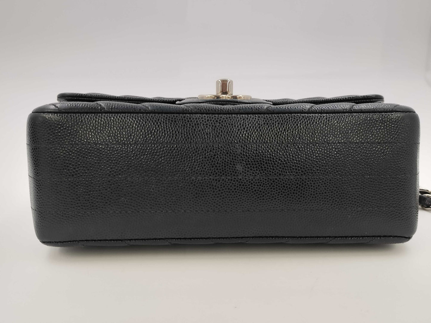 CHANEL Mini Matelasse V-Stitch Chevron Black G Hardware G Card Shoulder Bag