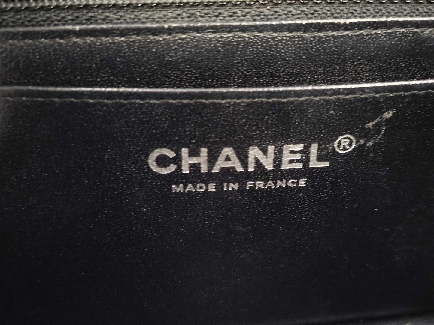 CHANEL Mini Matelasse V-Stitch Chevron Black G Hardware G Card Shoulder Bag