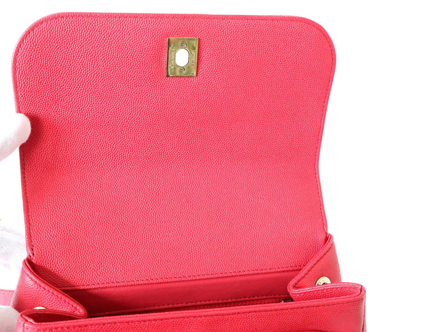 CHANEL Business Affinity Small Caviar Skin 2-Way Handbag, Pink, Seal, No. 24