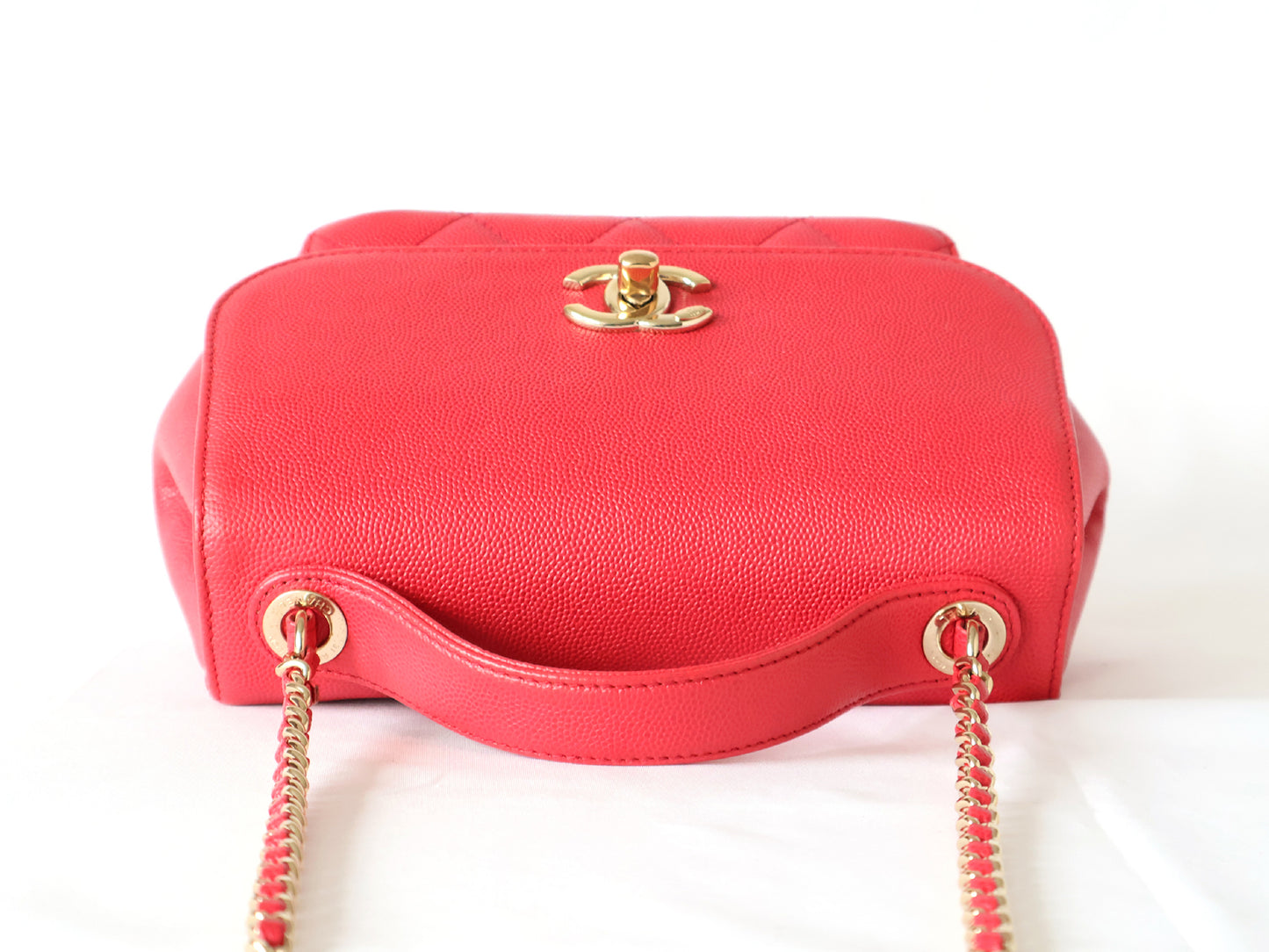 CHANEL Business Affinity Small Caviar Skin 2-Way Handbag, Pink, Seal, No. 24