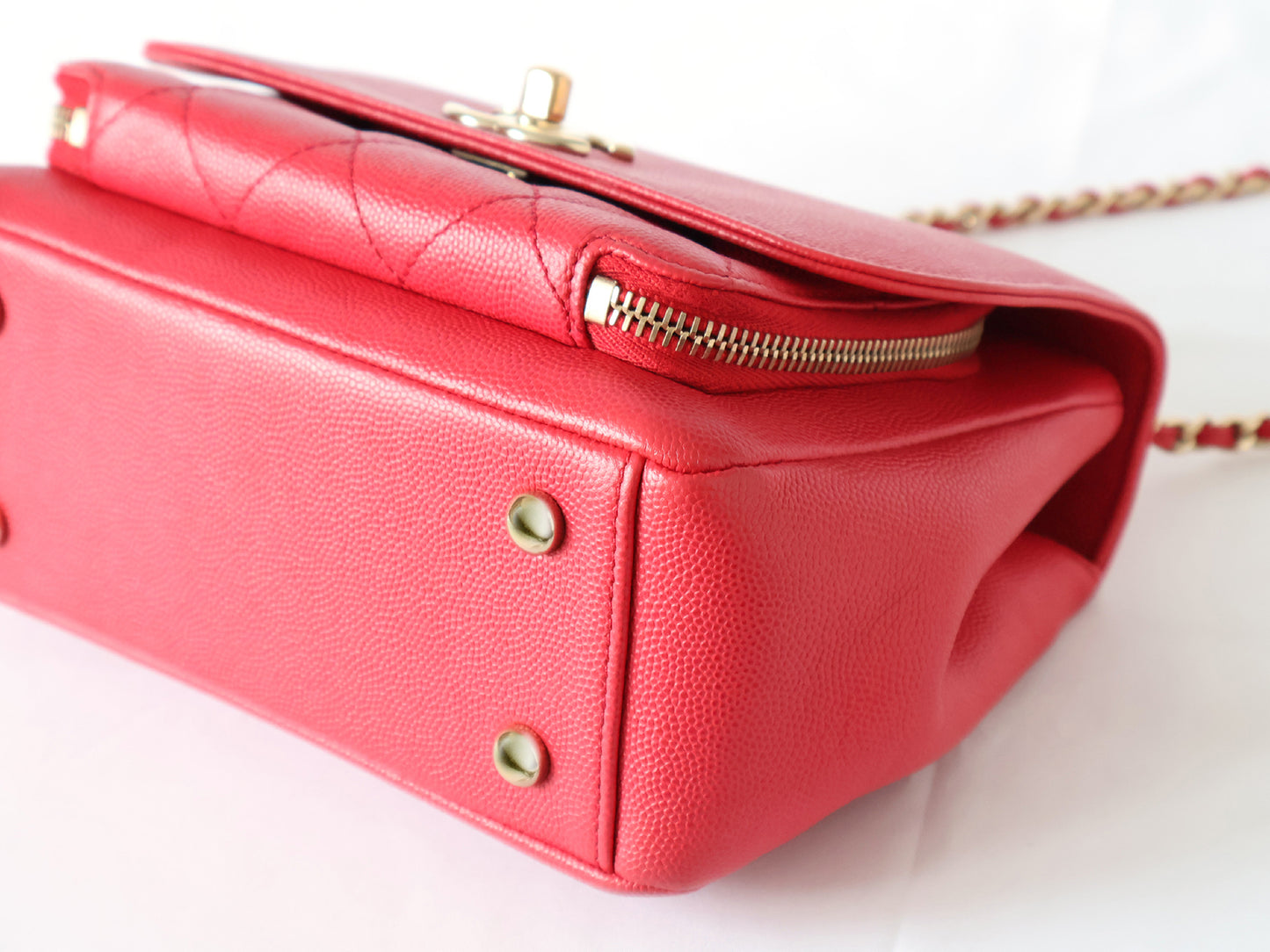CHANEL Business Affinity Small Caviar Skin 2-Way Handbag, Pink, Seal, No. 24