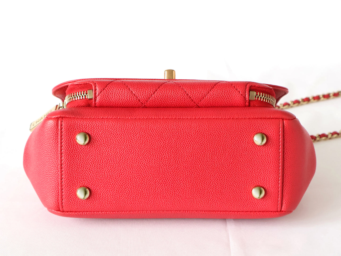 CHANEL Business Affinity Small Caviar Skin 2-Way Handbag, Pink, Seal, No. 24