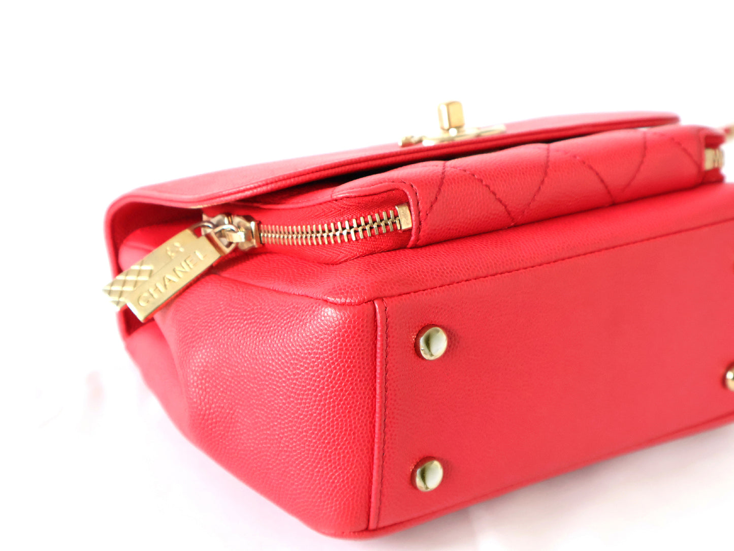 CHANEL Business Affinity Small Caviar Skin 2-Way Handbag, Pink, Seal, No. 24