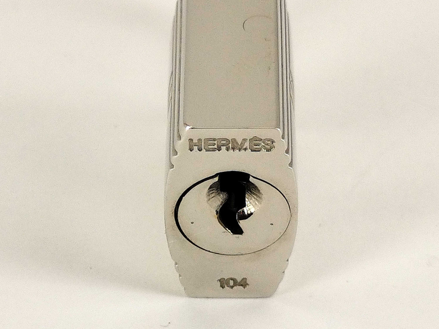 HERMES HERMES Cadena and Key Set, Key Padlock, Silver, with Leather Cord, Other Accessories