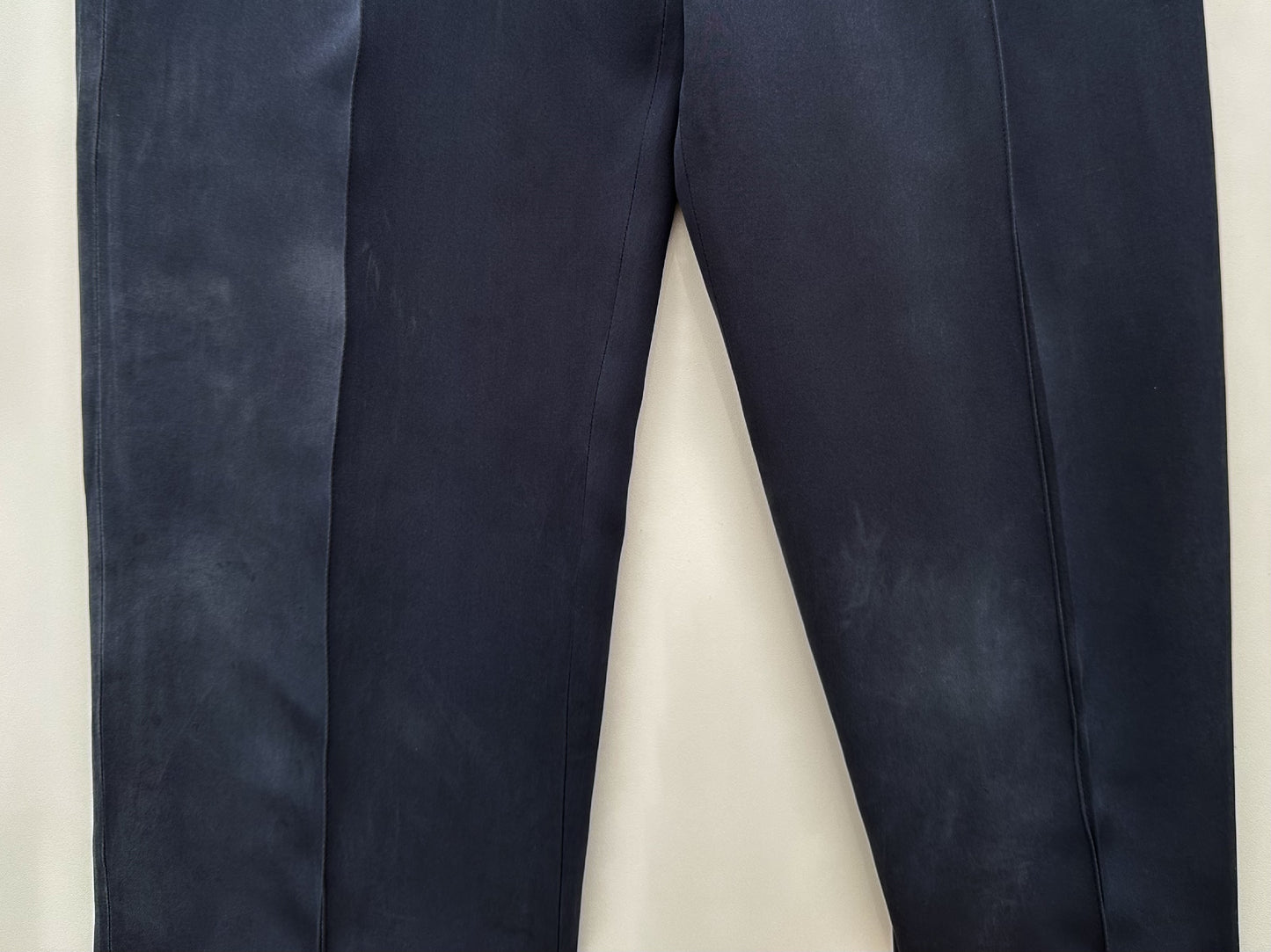 Drawer Silk Drawstring Pants, Navy, Size 34
