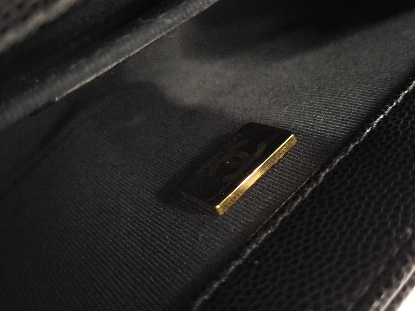 CHANEL Boy Caviar Black Shoulder Bag