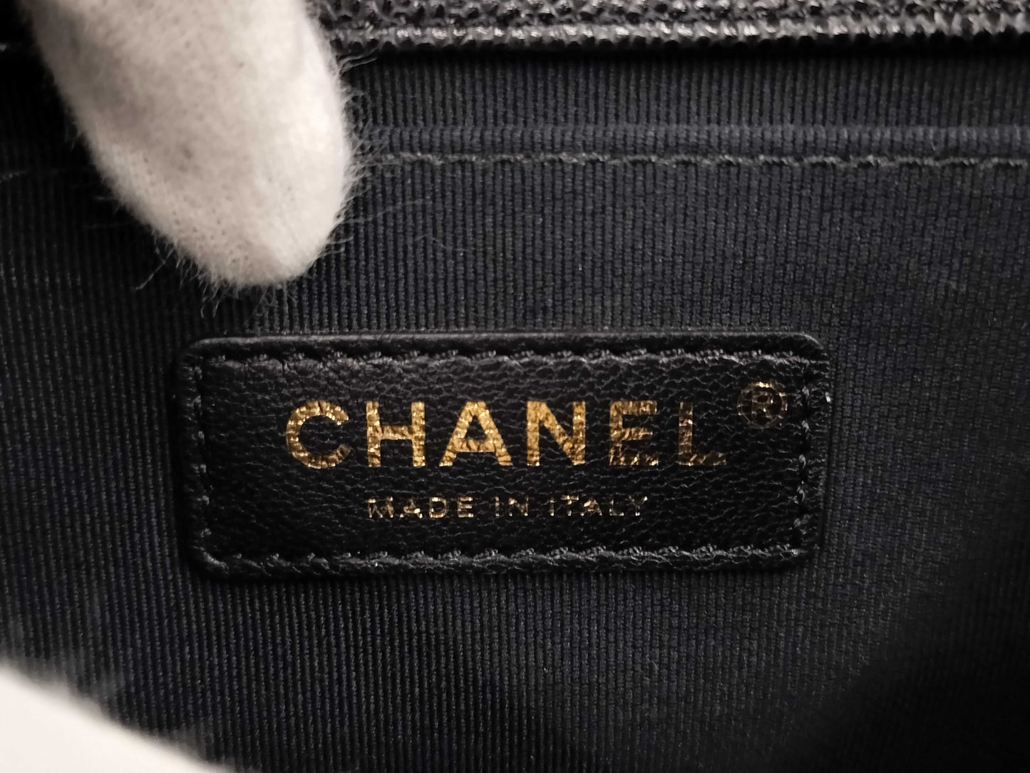 CHANEL Boy Caviar Black Shoulder Bag