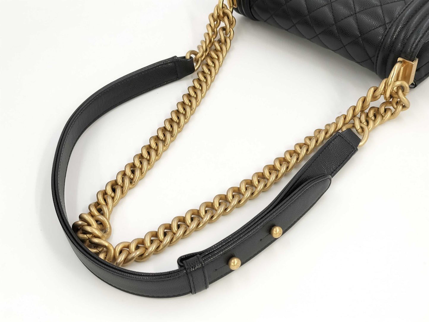 CHANEL Boy Caviar Black Shoulder Bag