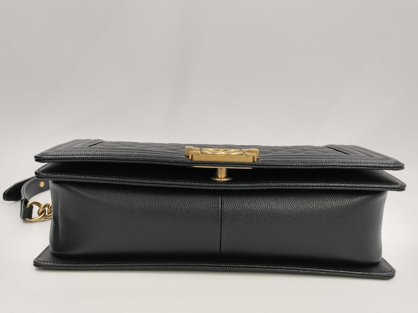 CHANEL Boy Chanel Grained Calfskin Shoulder Bag with G Hardware, No. 25