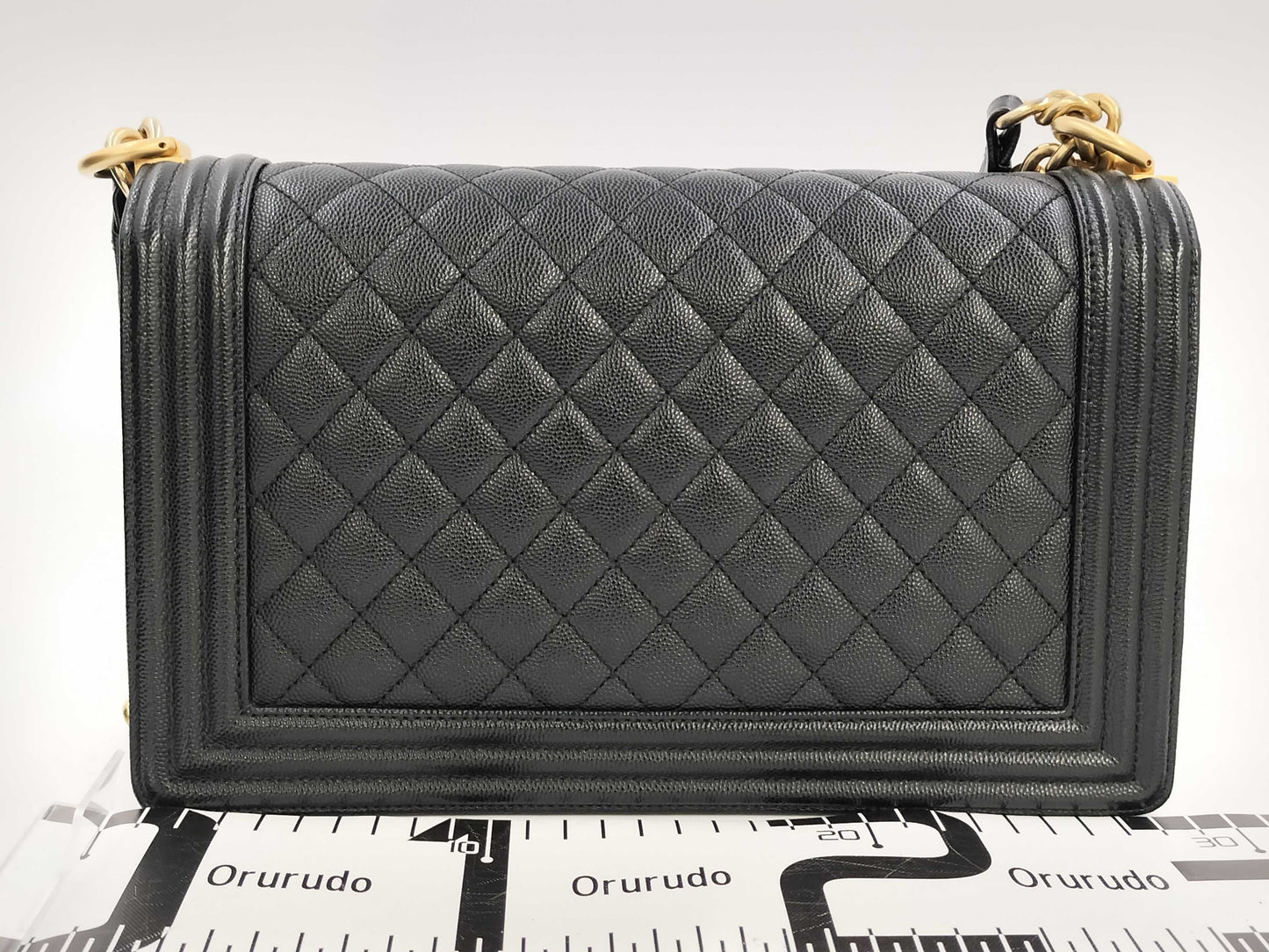 CHANEL Boy Chanel Grained Calfskin Shoulder Bag with G Hardware, No. 25