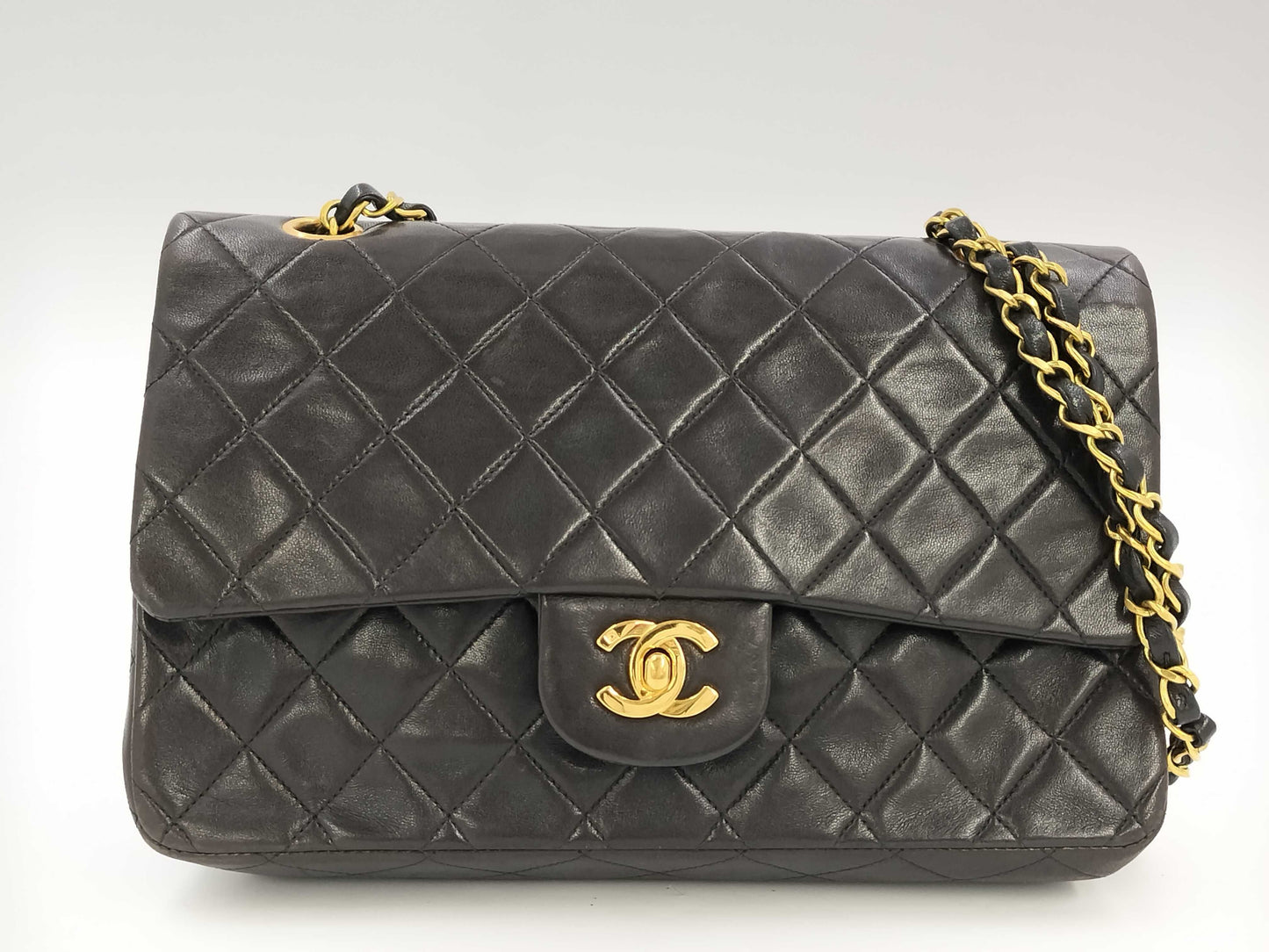 CHANEL Lambskin Matelasse Chain Shoulder Bag
