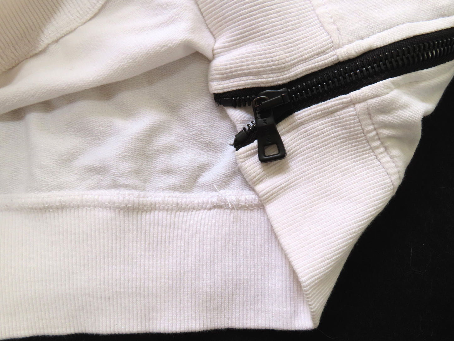 Balmain Hoodie 95% Cotton 5% Elastane White/Black Top