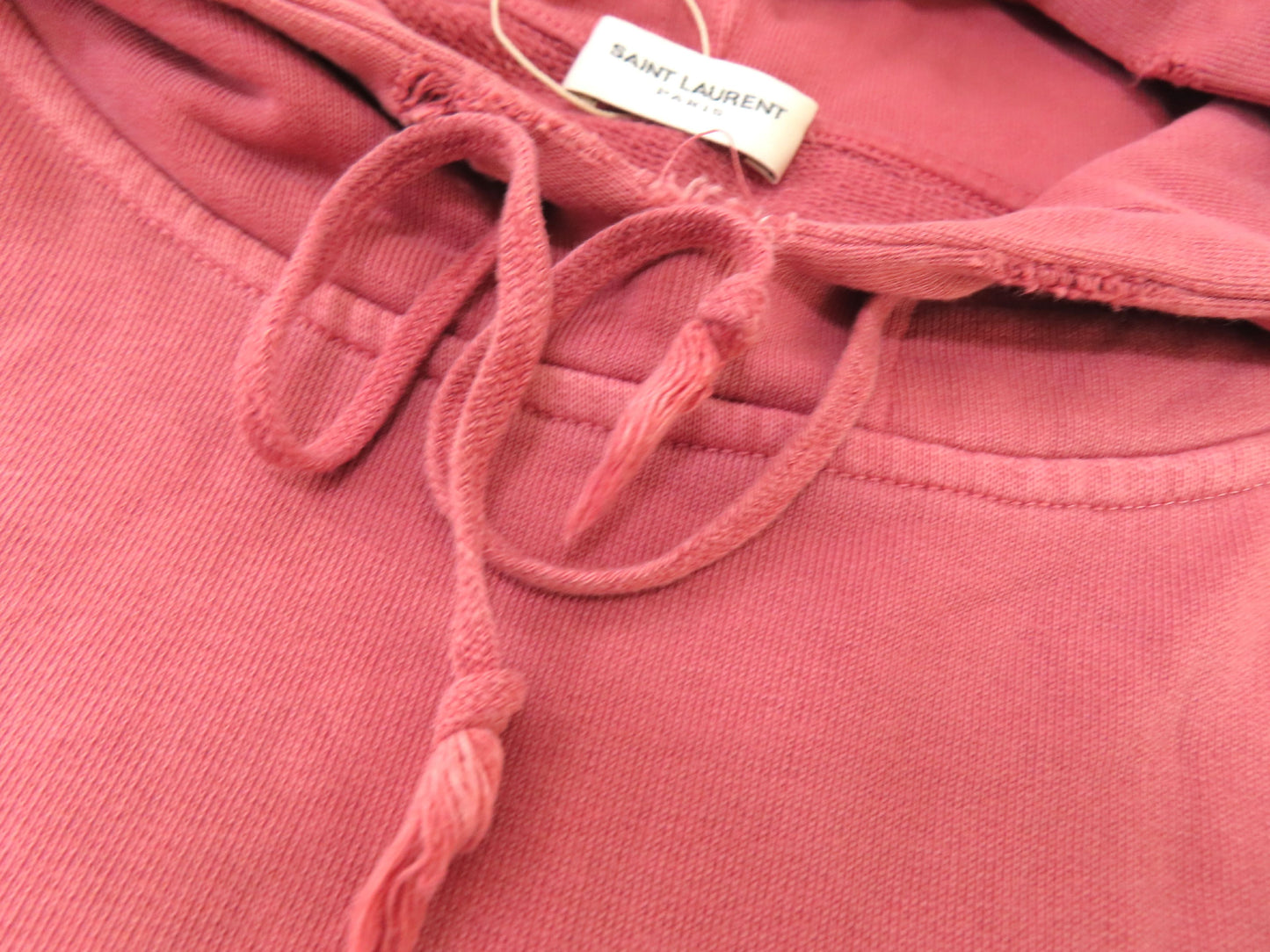 SAINT LAURENT Hoodie, 100% Cotton, Pink, Size M