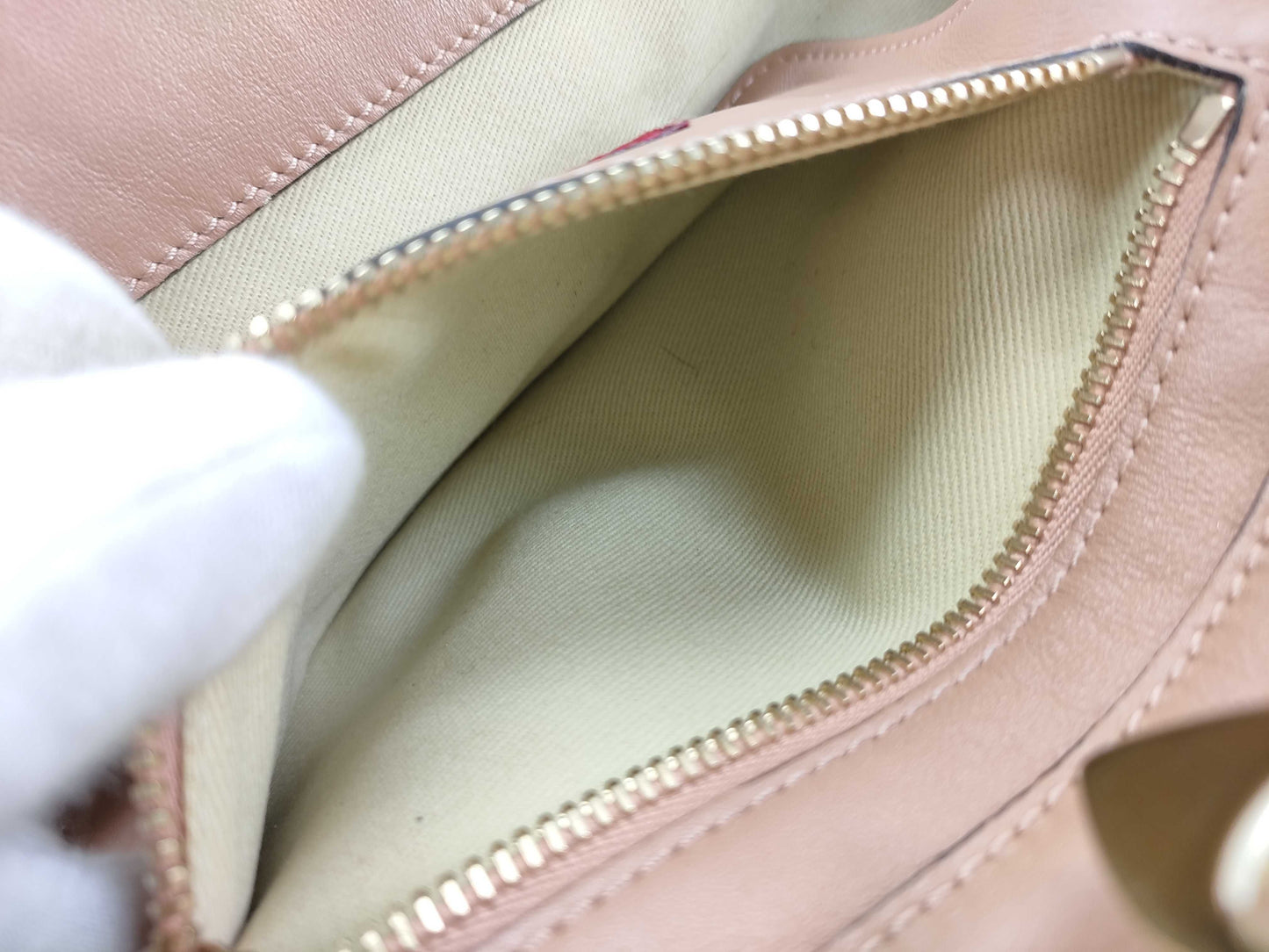 VALENTINO 2-Way Bag, Leather, Pink Beige, Rockstud, Handbag