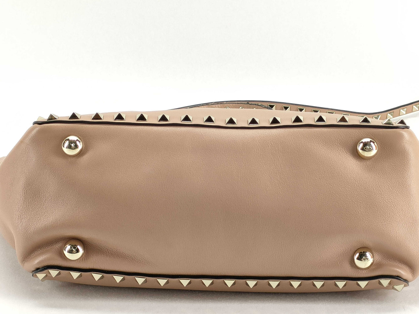 VALENTINO 2-Way Bag, Leather, Pink Beige, Rockstud, Handbag
