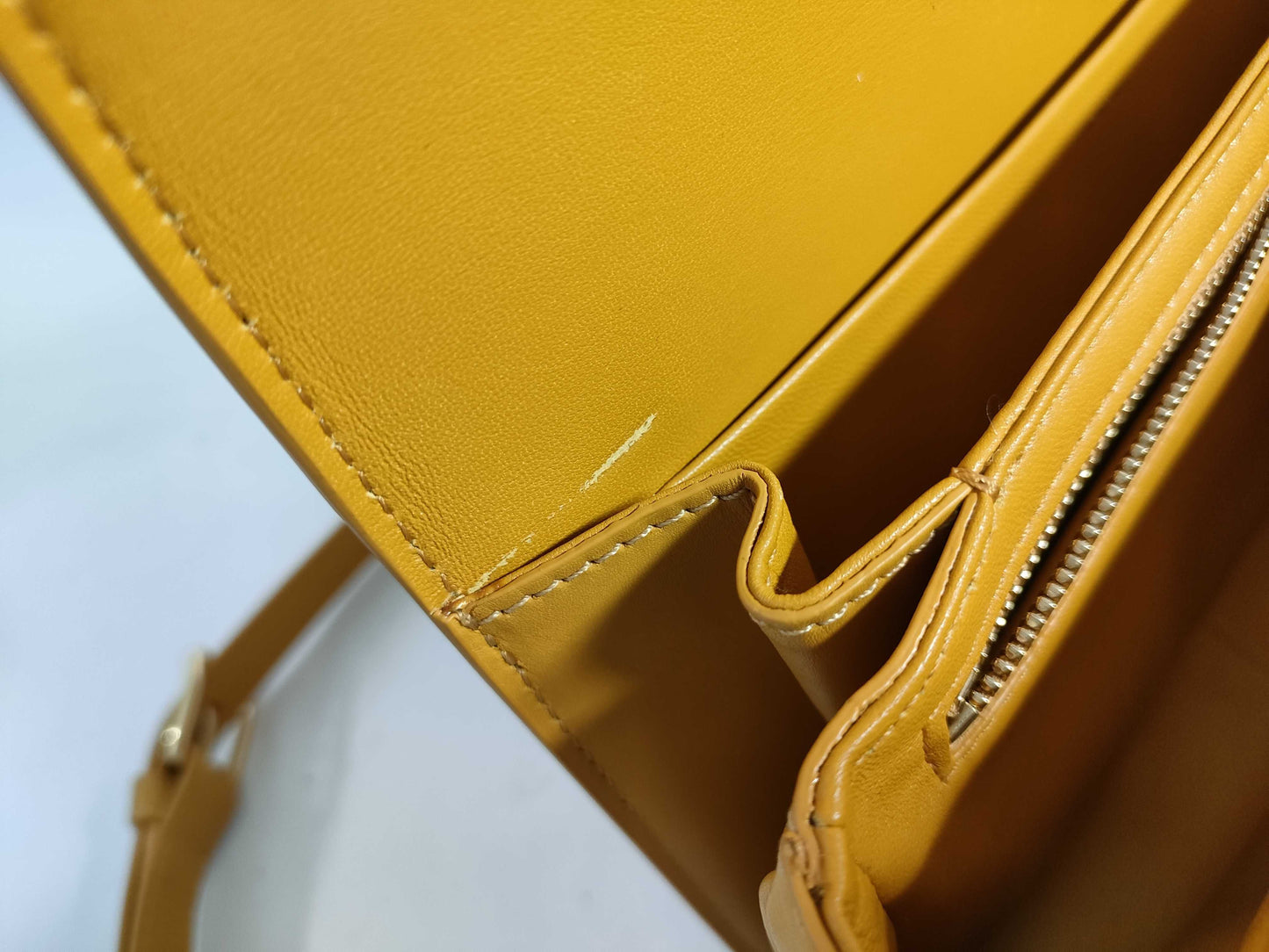 Celine Unused Triomphe Hardware Shoulder Bag in Natural