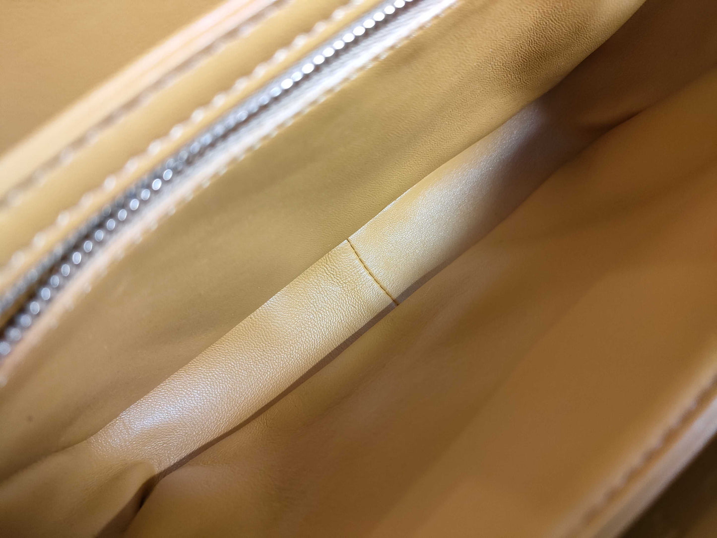 Celine Unused Triomphe Hardware Shoulder Bag in Natural