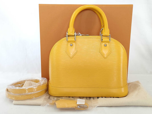 LOUIS VUITTON Alma BB Yellow Handbag