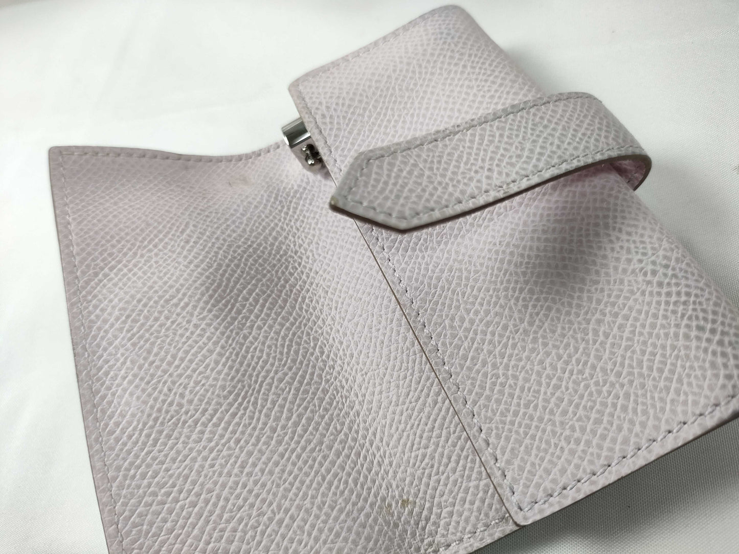 HERMES Bearn Key Case, Epsom Leather, Mauve Pale, Silver Hardware, U Stamp, Key Case/Key Holder