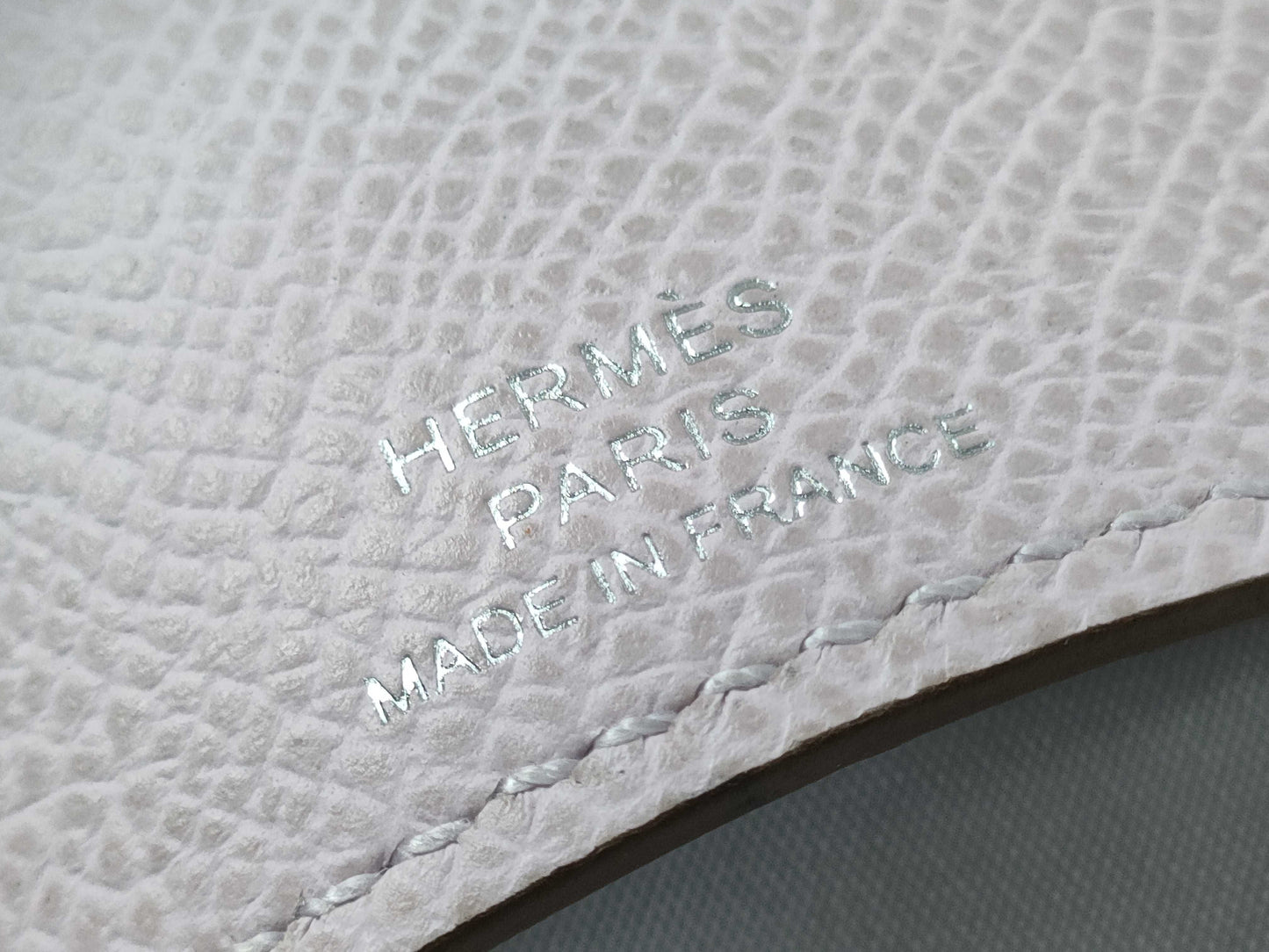 HERMES Bearn Key Case, Epsom Leather, Mauve Pale, Silver Hardware, U Stamp, Key Case/Key Holder