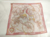 HERMES Carré VOITURES EN EQUILIBRE Silk Pink Scarf