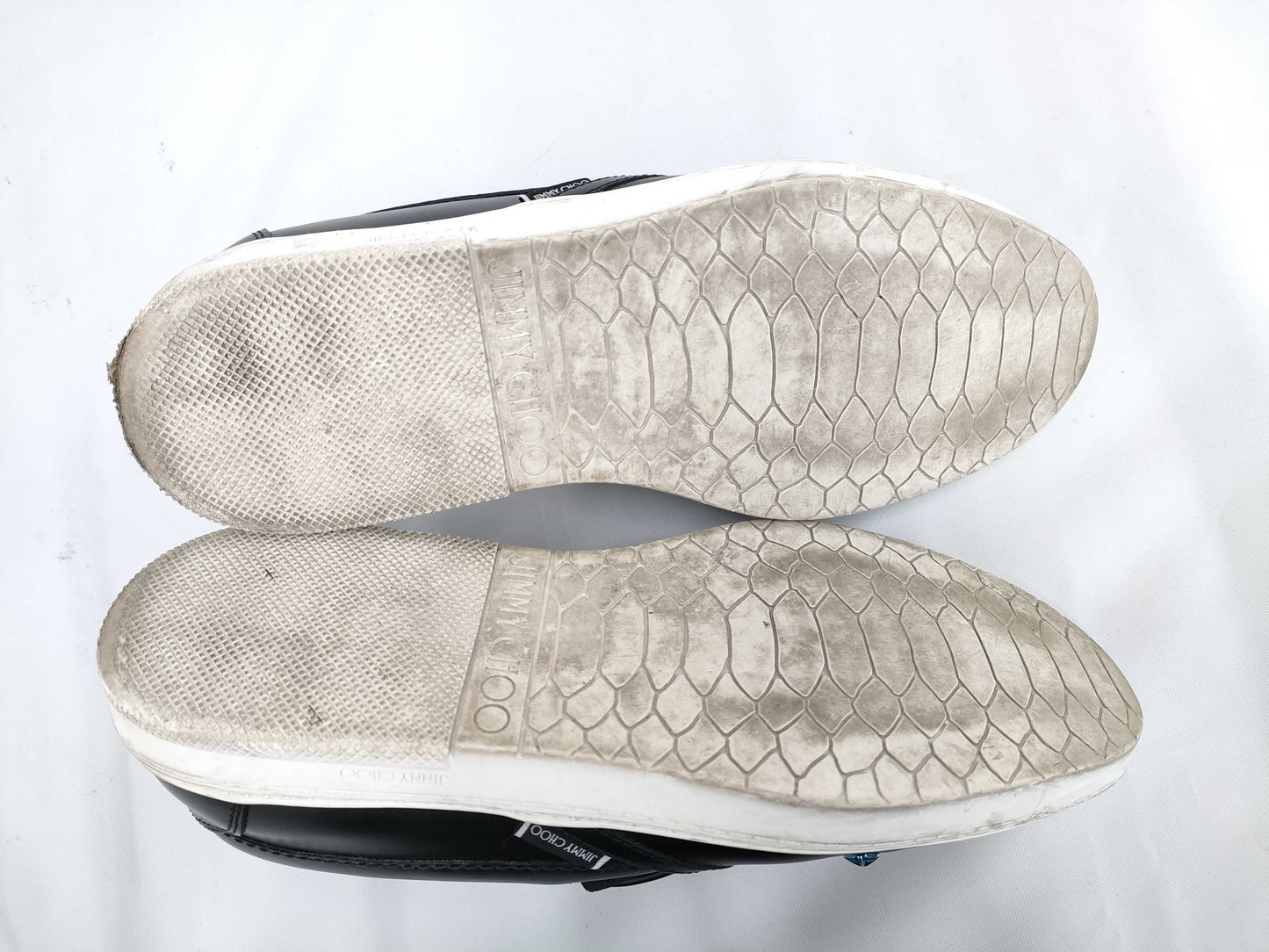 JIMMY CHOO Star Stud Slip-On Leather Sneakers, Black x Multi, #42
