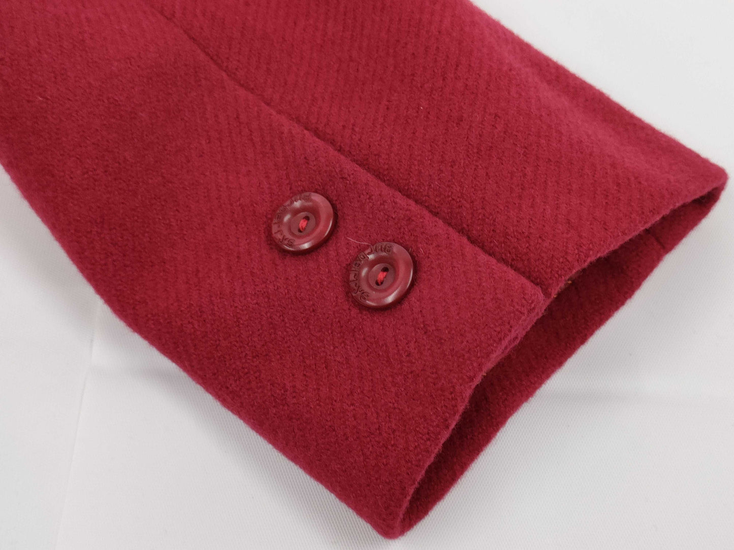 BURBERRY Wool Jacket, Red, Size 5Y1, C-TK83 Jacket