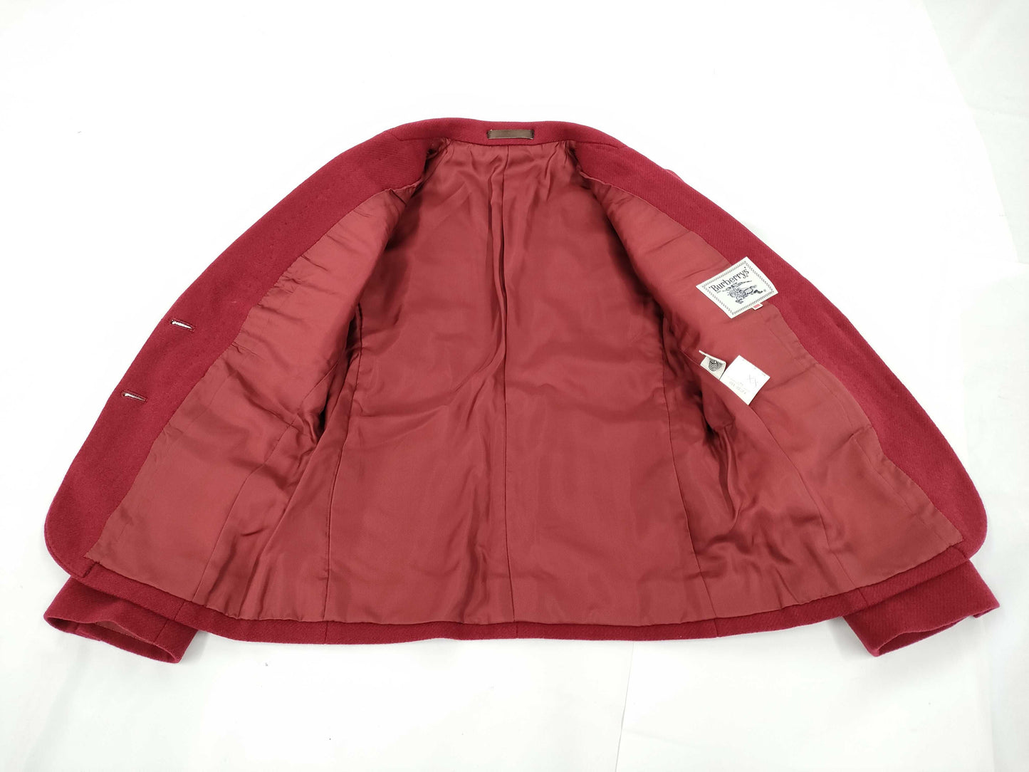 BURBERRY Wool Jacket, Red, Size 5Y1, C-TK83 Jacket